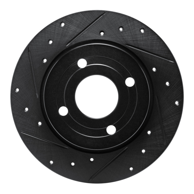 Ford Ecosport Brake Rotor (1) - Rear Left - R1 Concepts - Drilled & Slotted - Black - `18-`22
